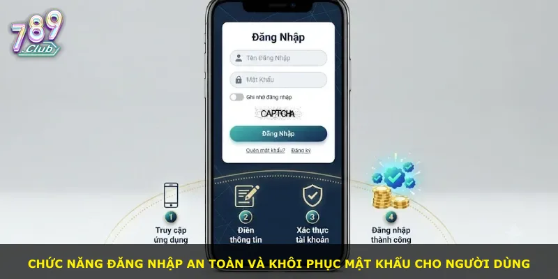 Chức năng đăng nhập an toàn và khôi phục mật khẩu cho người dùng