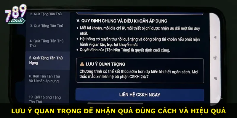 Lưu ý quan trọng để nhận quà đúng cách và hiệu quả