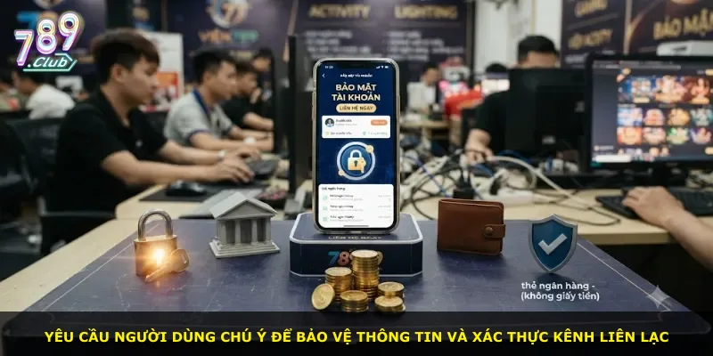 Yêu cầu người dùng chú ý để bảo vệ thông tin và xác thực kênh liên lạc